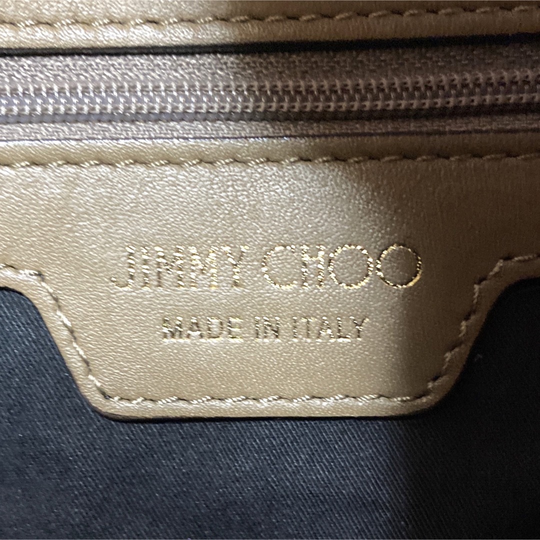 美品】JIMMY CHOO SOFIA/S グレージュ スタッズ トートバッグ - トート