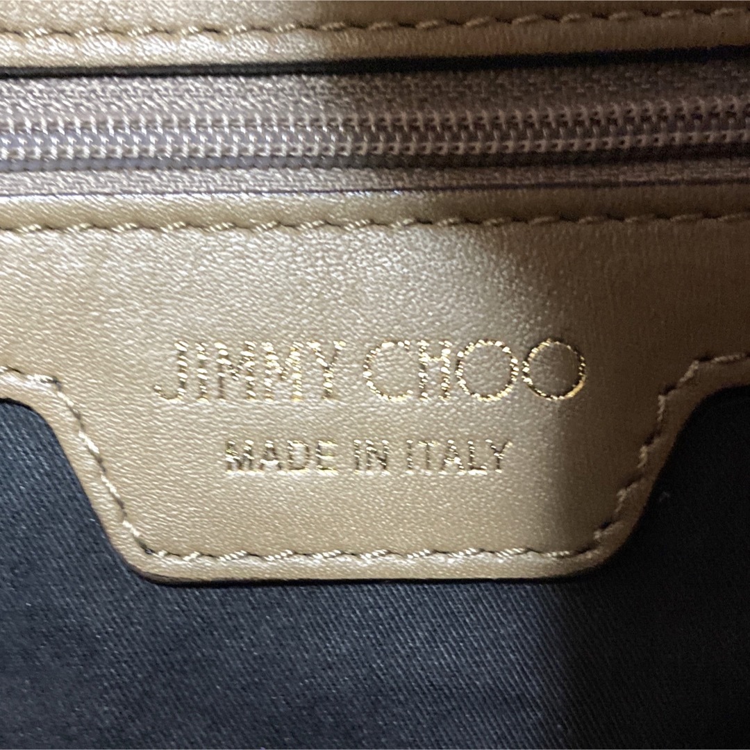 【美品】JIMMY CHOO SOFIA/S グレージュ スタッズ トートバッグ