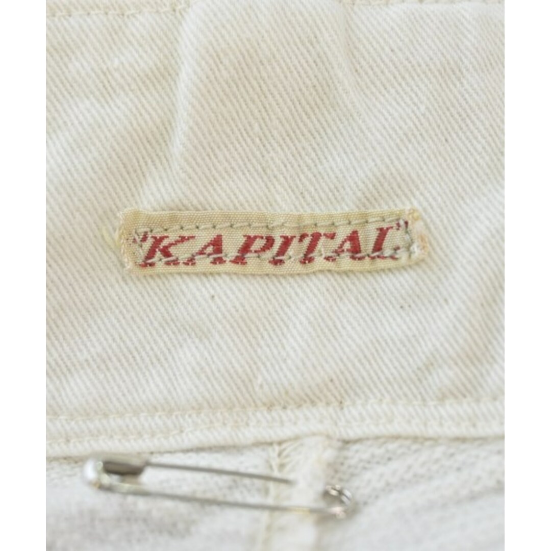 KAPITAL(キャピタル)のKAPITAL ショートパンツ 1(S位) オフホワイトxオレンジ(ボーダー) 【古着】【中古】 メンズのパンツ(ショートパンツ)の商品写真