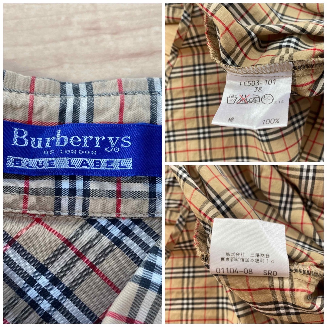 BURBERRY BLUE LABEL(バーバリーブルーレーベル)のバーバリーブルーレーベル　BURBERRY　ノバチェックシャツ　38 M レディースのトップス(シャツ/ブラウス(長袖/七分))の商品写真