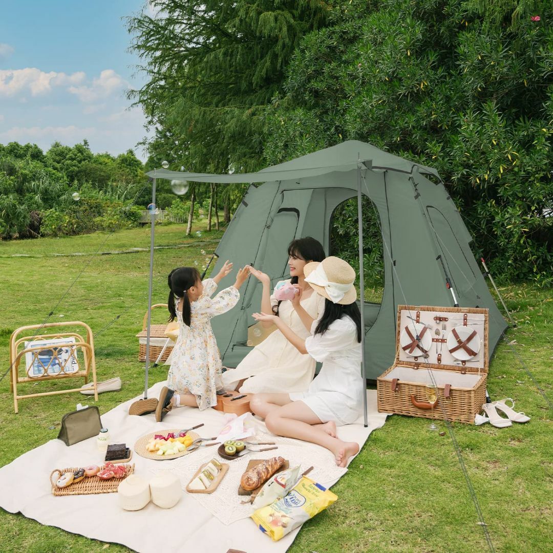 Naturehike 公式 ワンタッチ テント 大型 2~6人用 ロッジ型 UP