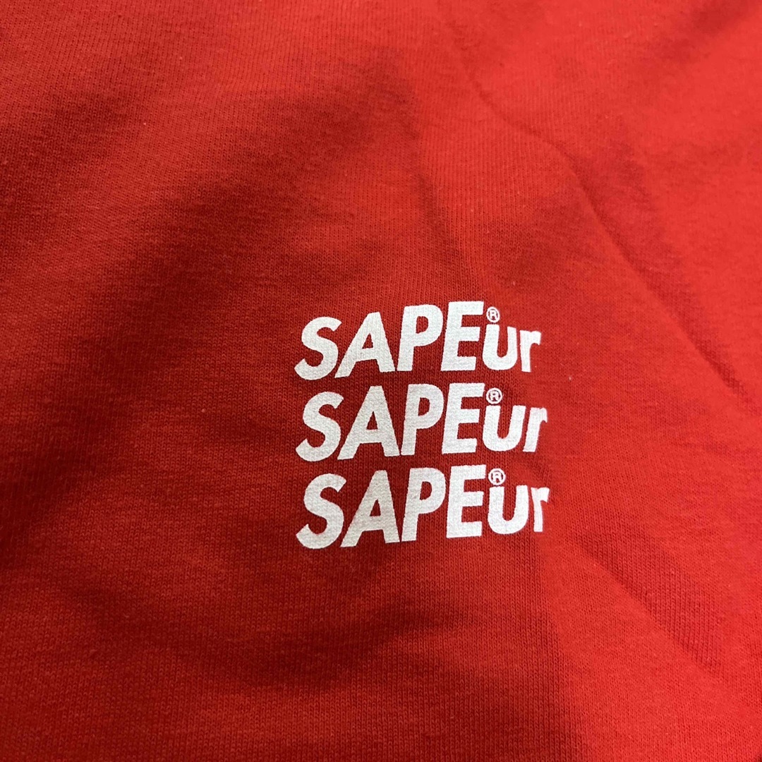 Sapeur サプール 赤 レッド ロンT Lサイズ - Tシャツ/カットソー(七分
