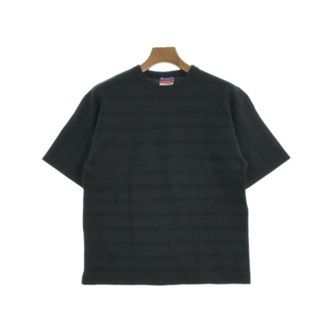 Champion(チャンピオン)のCHAMPION チャンピオン Tシャツ・カットソー S 黒(ボーダー) 【古着】【中古】 メンズのトップス(Tシャツ/カットソー(半袖/袖なし))の商品写真