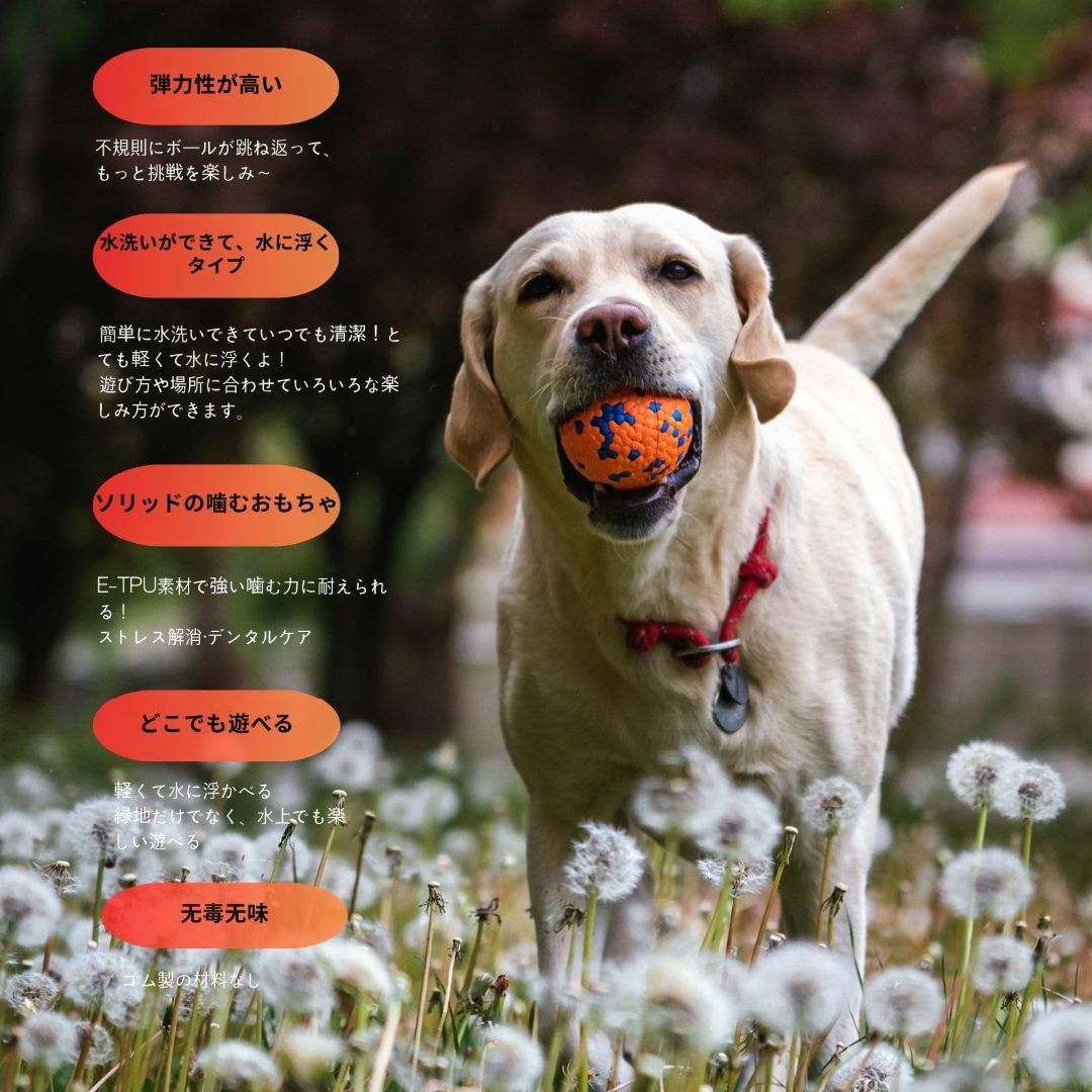 LIKOKLIN 犬用おもちゃ 2個入り犬用噛むおもちゃ 犬のおもちゃ ボール の通販 by 猫ぱんちs❦shop❦｜ラクマ