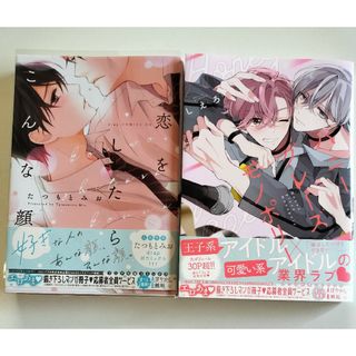 応募券付き　2冊セット　恋をしたらこんな顔　たつもとみお　ハニーグレーズモノポリ(ボーイズラブ(BL))