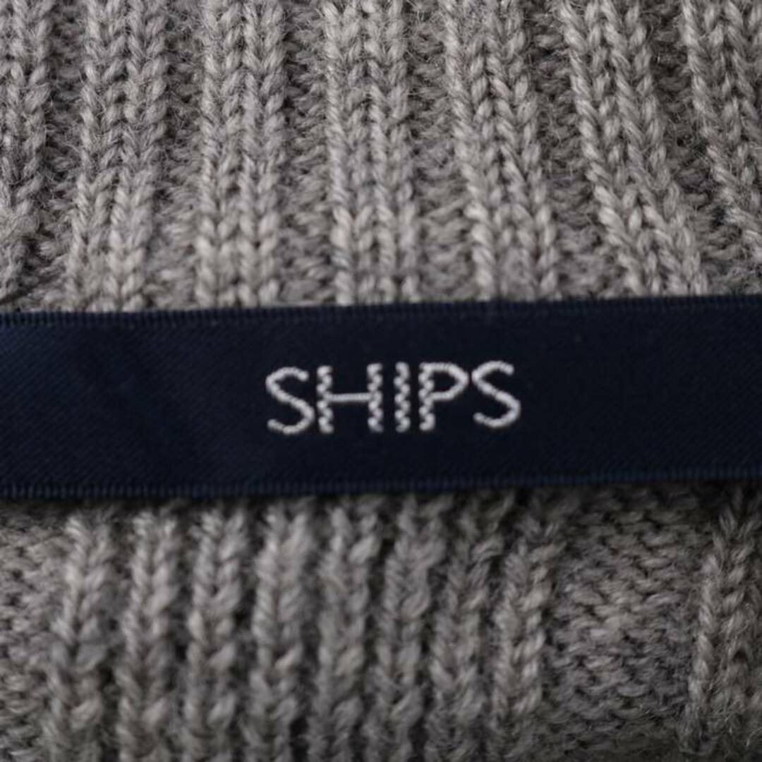 SHIPS(シップス)のシップス 長袖ニットカーディガン ハイネック ボタン トップス ウール100% メンズ フリーサイズ グレー SHIPS メンズのトップス(カーディガン)の商品写真