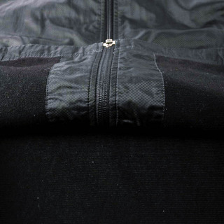 プーマ　ジップアップ　ナイロンジャケット　刺繍ロゴ　バイカラー　グレー　黒　XL