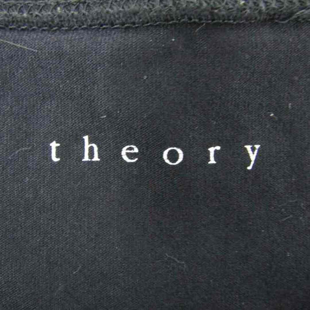 theory(セオリー)のセオリー 半袖Tシャツ コットン100% シンプル 無地 トップス 日本製 黒 レディース 2サイズ ブラック theory レディースのトップス(Tシャツ(半袖/袖なし))の商品写真