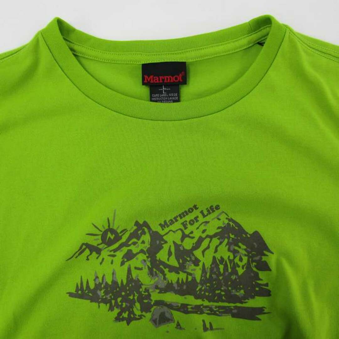 MARMOT(マーモット)のマーモット Tシャツ 半袖 プリント トップス スポーツ アウトドア トレッキング レディース Lサイズ グリーン MARMOT レディースのトップス(Tシャツ(半袖/袖なし))の商品写真