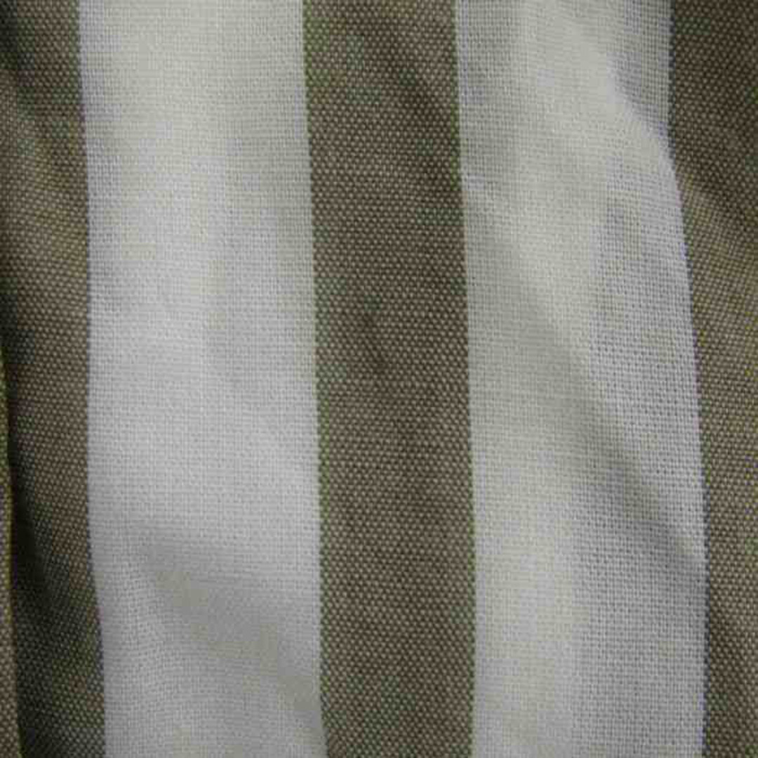ef-de(エフデ)のエフデ シャツワンピース 半袖 膝下丈 ポケット付 フレア ストライプ 白 レディース 11サイズ ホワイト ef-de レディースのワンピース(その他)の商品写真