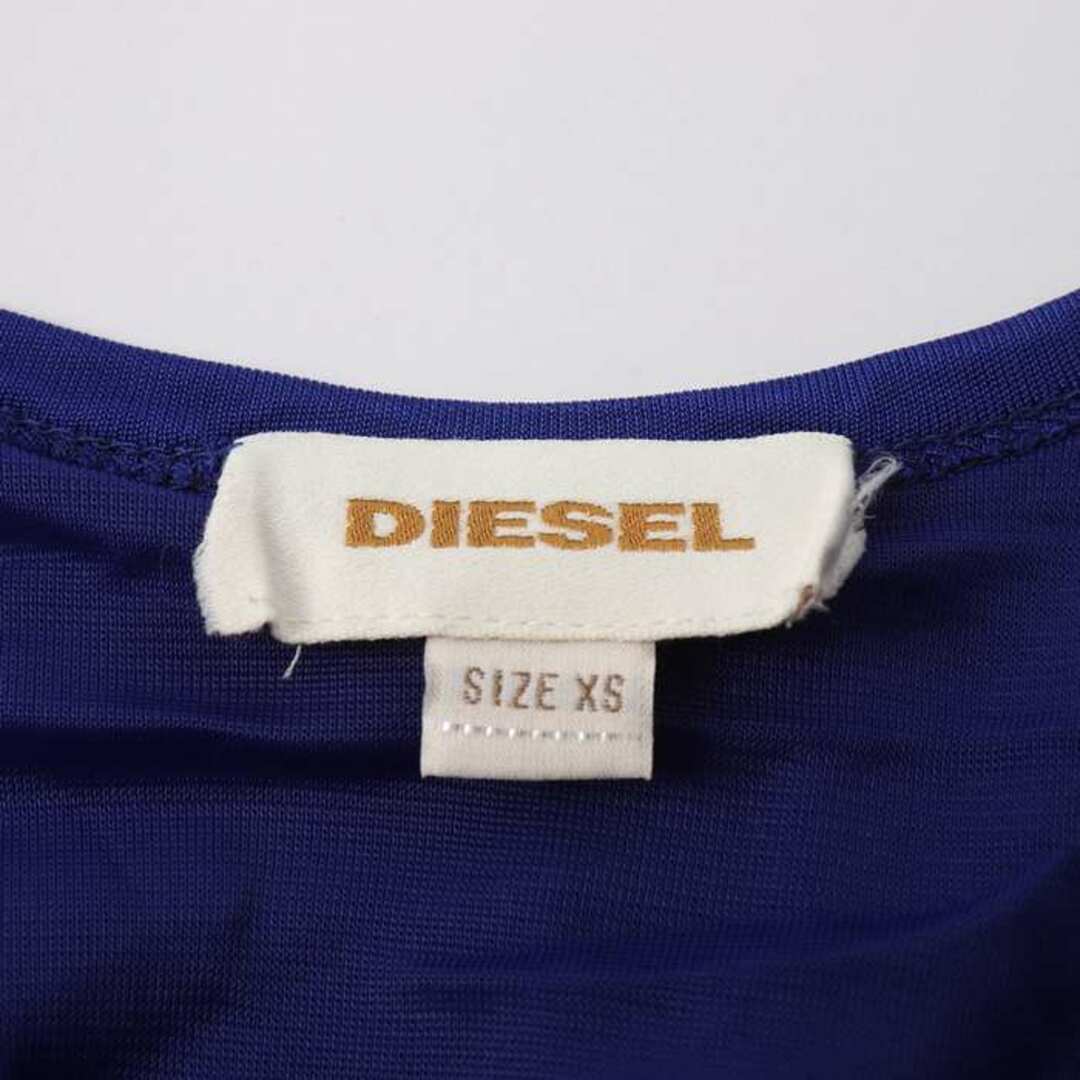 DIESEL(ディーゼル)のディーゼル フレアワンピース ドレス ノースリーブ 膝丈  シンプル 無地 パーティー レディース XSサイズ ブルー DIESEL レディースのワンピース(その他)の商品写真