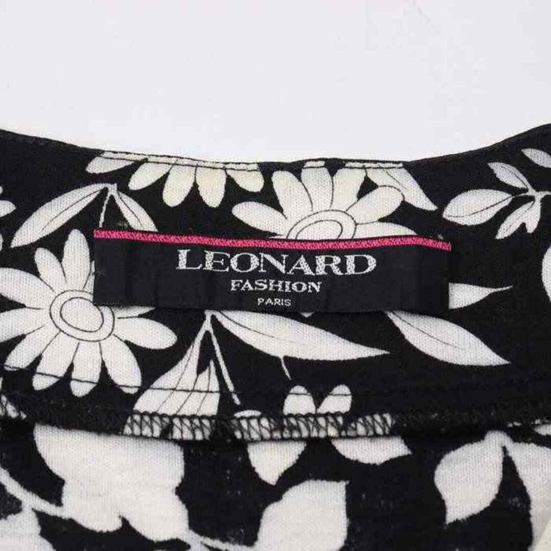 LEONARD - レオナール シャツ 半袖 Vネック コットン100% ボタニカル柄