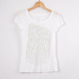 アルマーニエクスチェンジ(ARMANI EXCHANGE)のアルマーニエクスチェンジ Tシャツ フレンチスリーブ プリント トップス 白 レディース Sサイズ ホワイト ARMANI EXCHANGE(Tシャツ(半袖/袖なし))