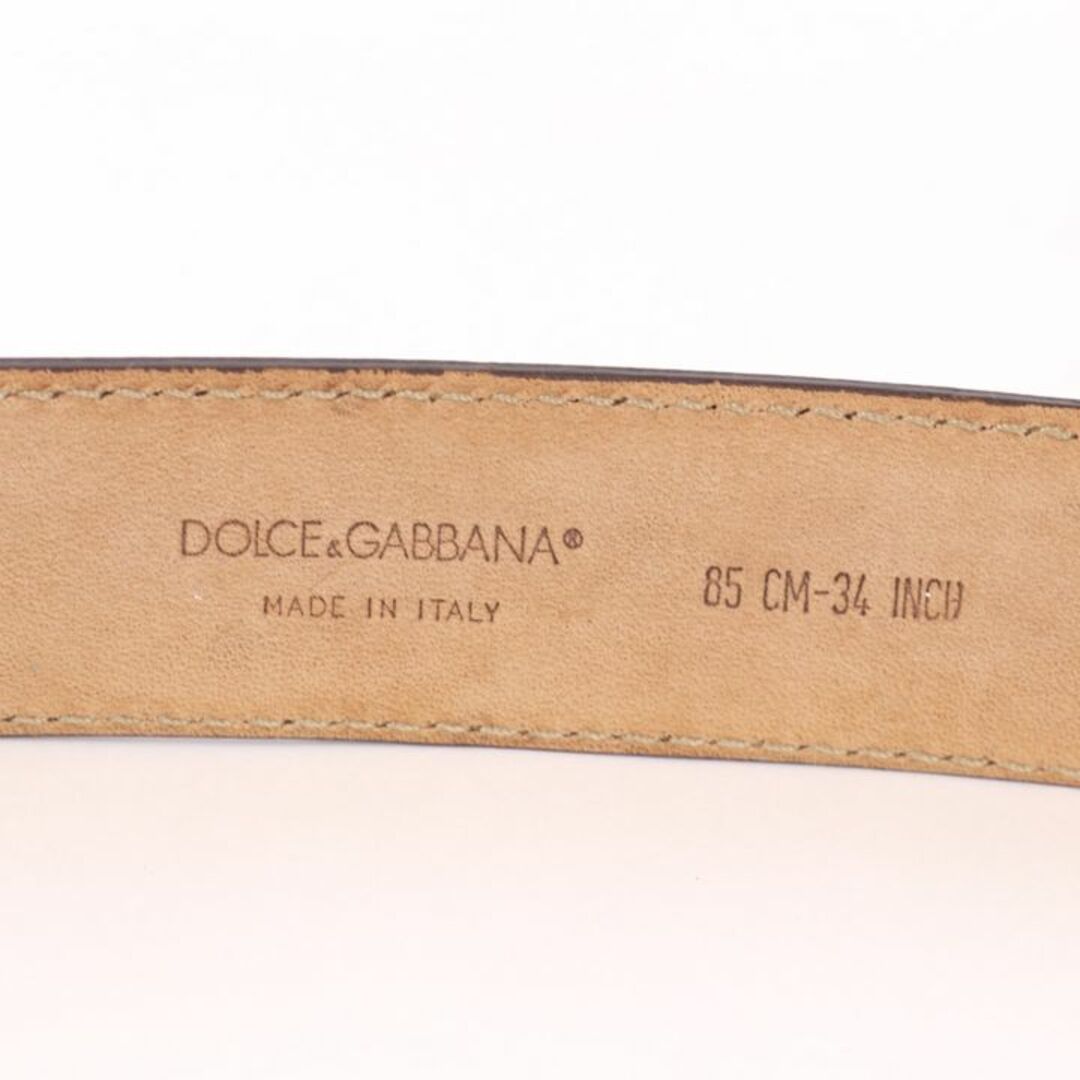 ドルチェ&ガッバーナ ベルト DG ロゴバックル レオパード イタリア製 ブラウン/シルバー メンズ 85CM-34INCHサイズ DOLCE&GABBANA 1