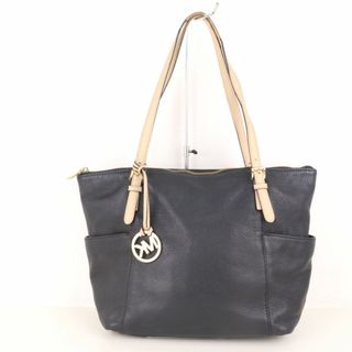 マイケルコース(Michael Kors)のマイケルコース トートバッグ MKロゴチャーム ファスナー付き 大容量 ブランド カバン レディース ブラック Michael Kors(トートバッグ)