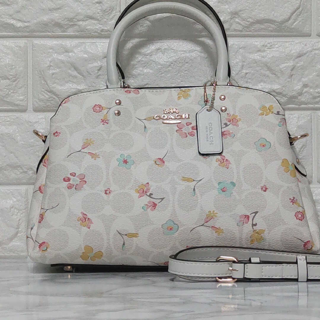 COACH コーチ ショルダーバッグ フローラル フラワー 花 ホワイト  新品