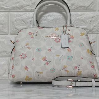 コーチ(COACH)のCOACH コーチ ショルダーバッグ フローラル フラワー 花 ホワイト  新品(ショルダーバッグ)