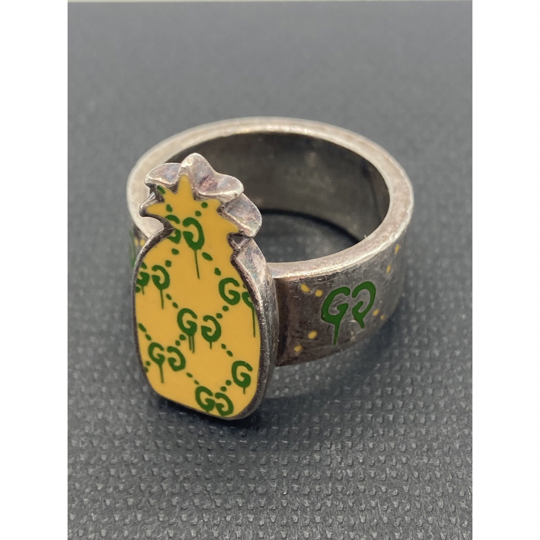 GUCCI グッチ ゴーストリング 指輪 パイナップル シルバー 18号 箱付-