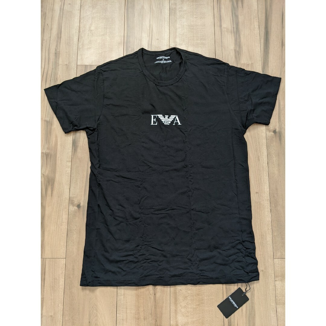 【新品】EMPORIO ARMANI／ブラック クルーネックTシャツ XLサイズ