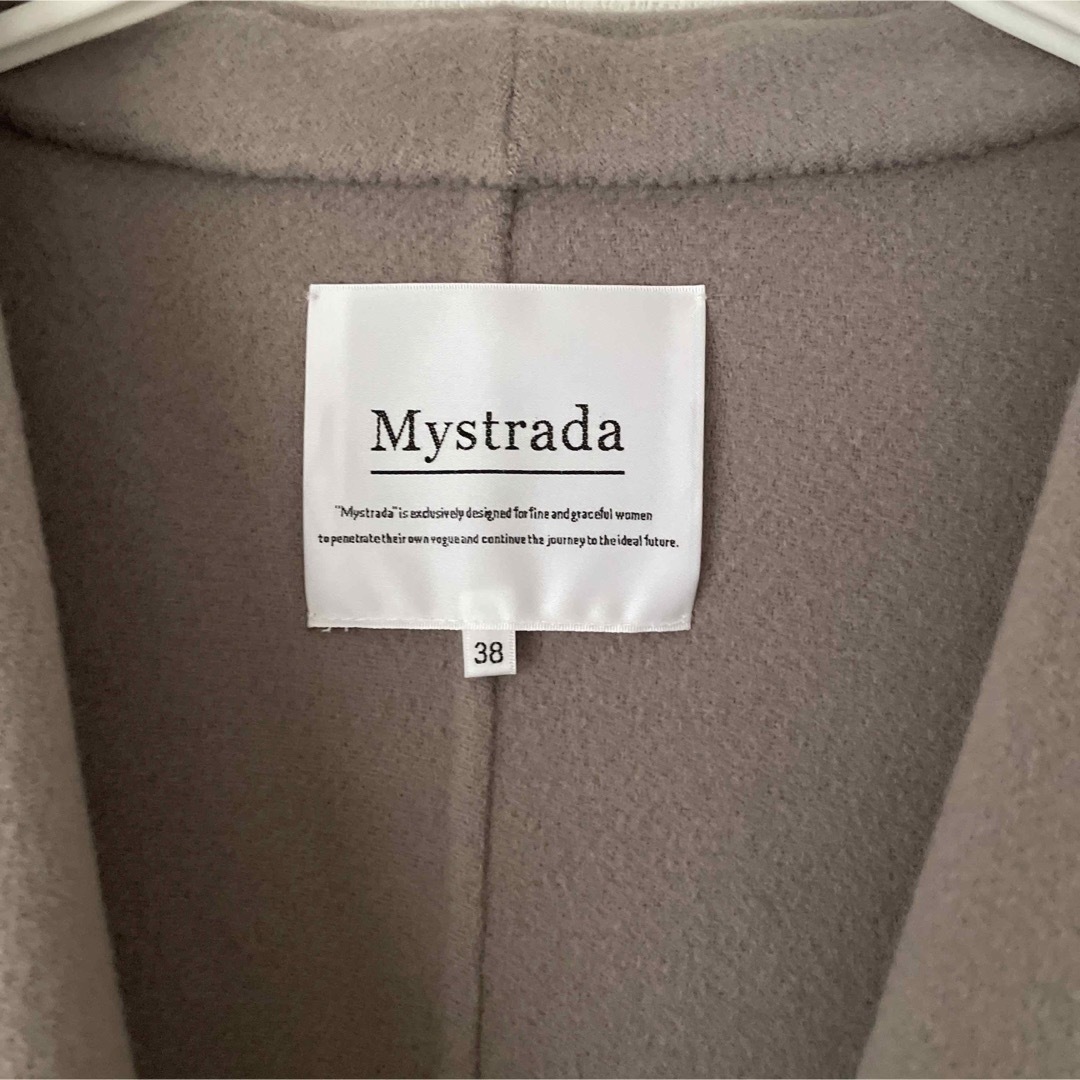 Mystrada　ケープカラーショートコート　グレージュ　M 【新品・タグ付】