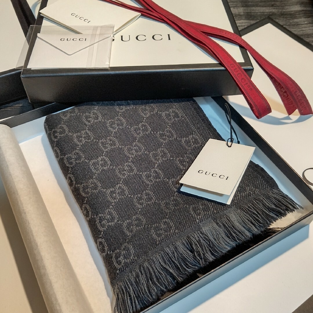 Gucci - 美品❤箱付き❤GUCCI マフラー ストール ショール スカーフ