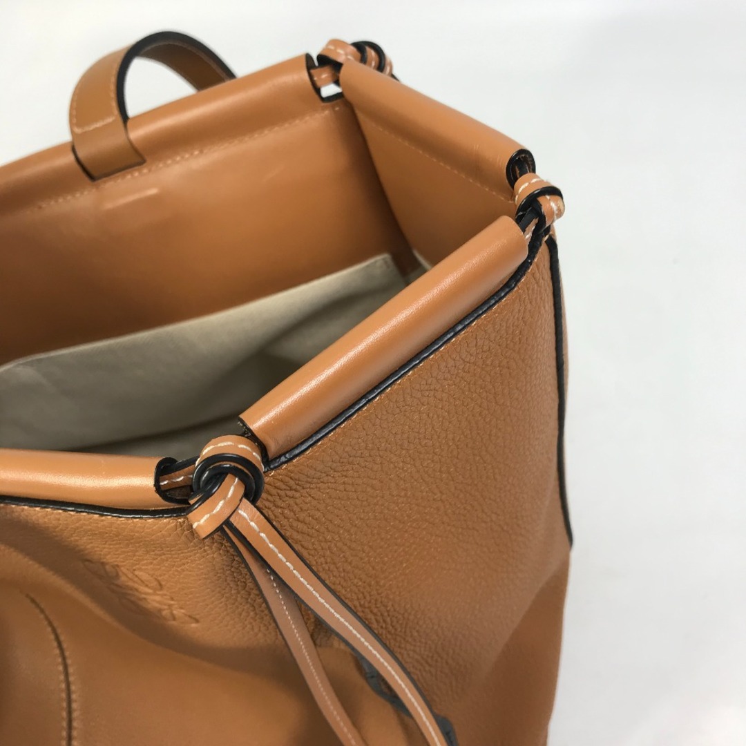 ロエベ LOEWE クッショントート ミディアム ショルダーバッグ 肩掛け アナグラム トートバッグ レザー キャメル ブラウントートバッグ