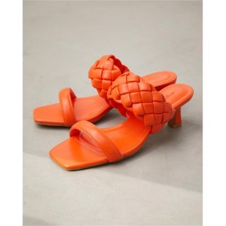 アズールバイマウジー(AZUL by moussy)のMESH BELT HEEL SANDALS/メッシュベルトヒールサンダル(サンダル)