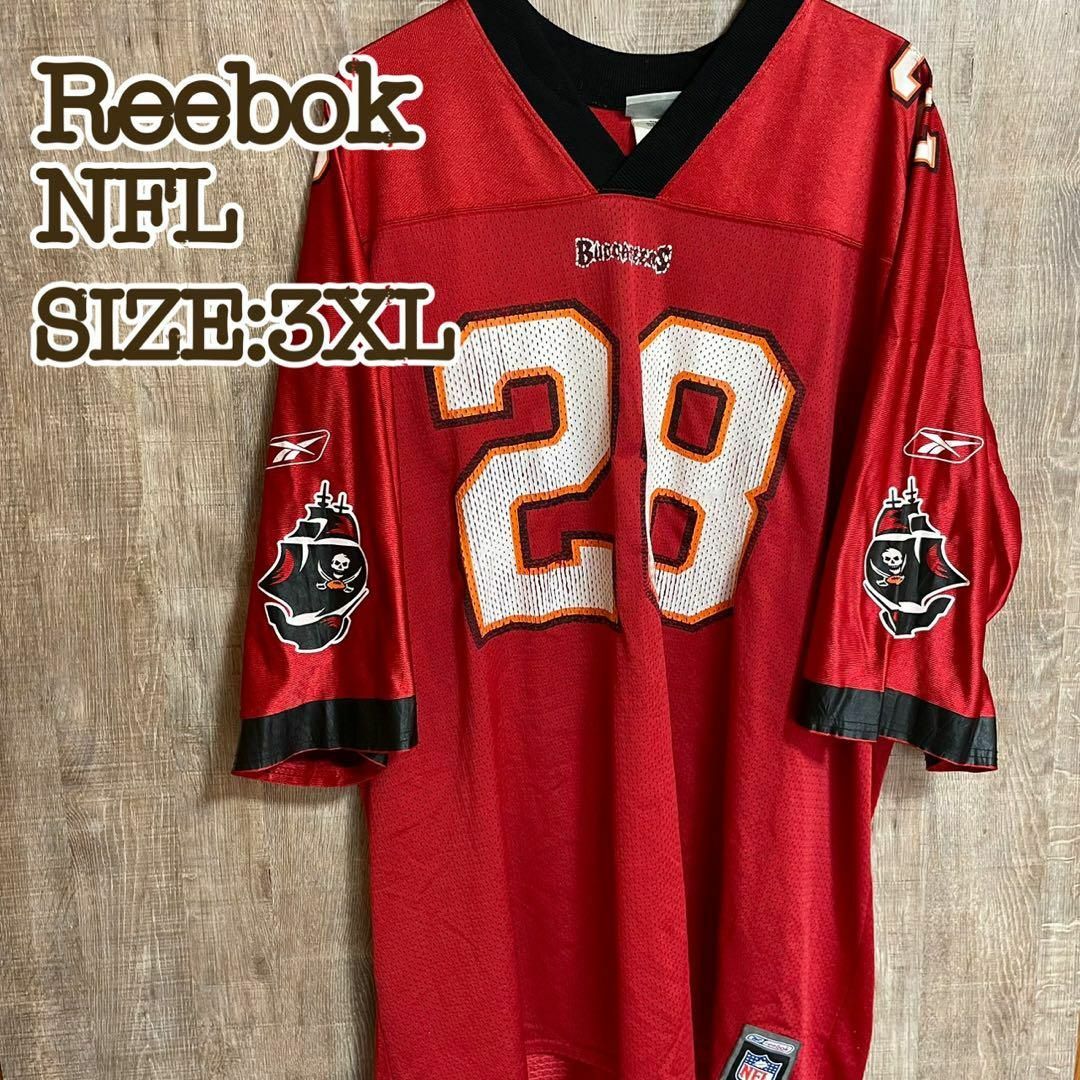 Reebok リーボックNFL タンパベイ・バッカニアーズ　ゲームシャツ　3XL