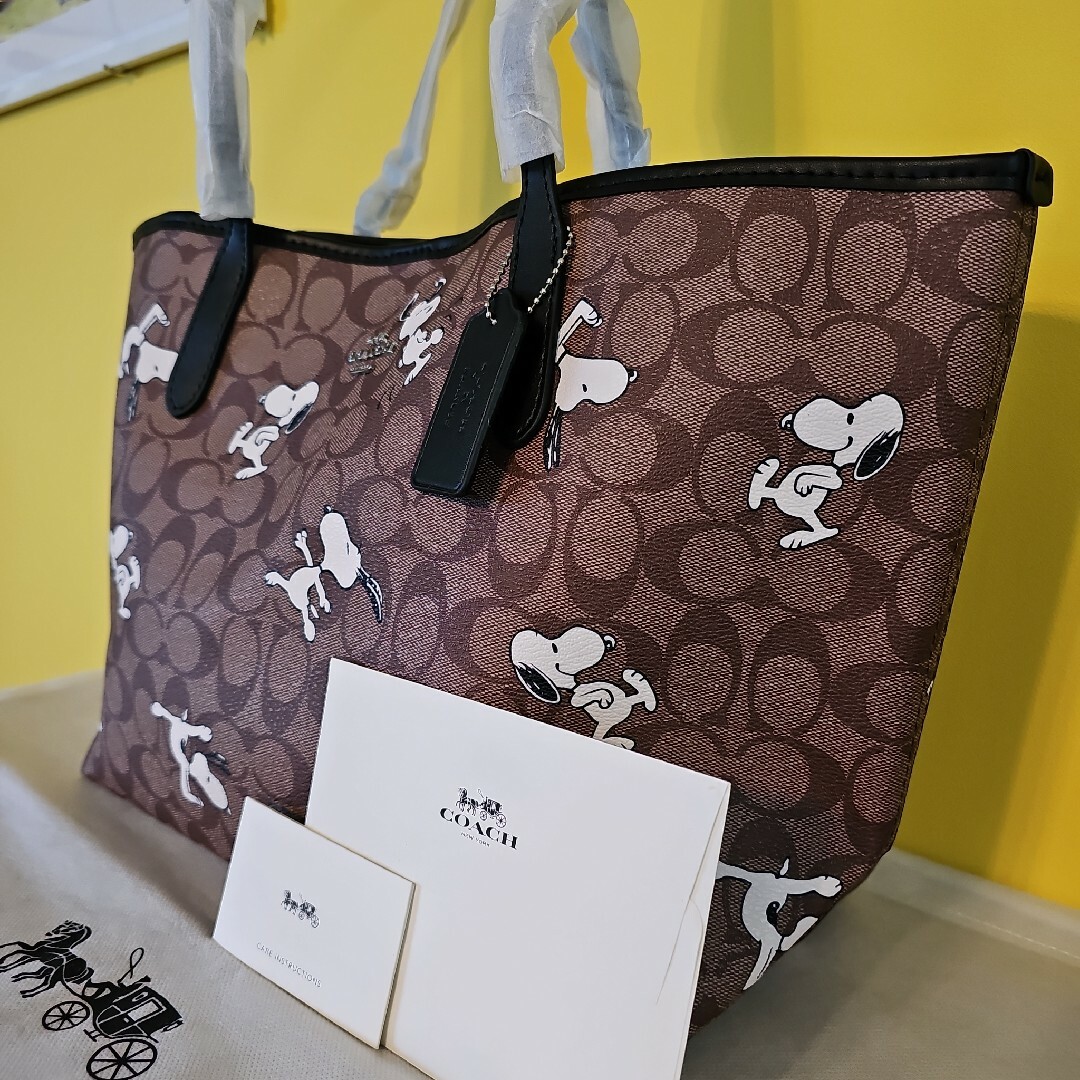 人気特価】 COACH - コーチ COACH スヌーピー トートバッグ 安定の人気