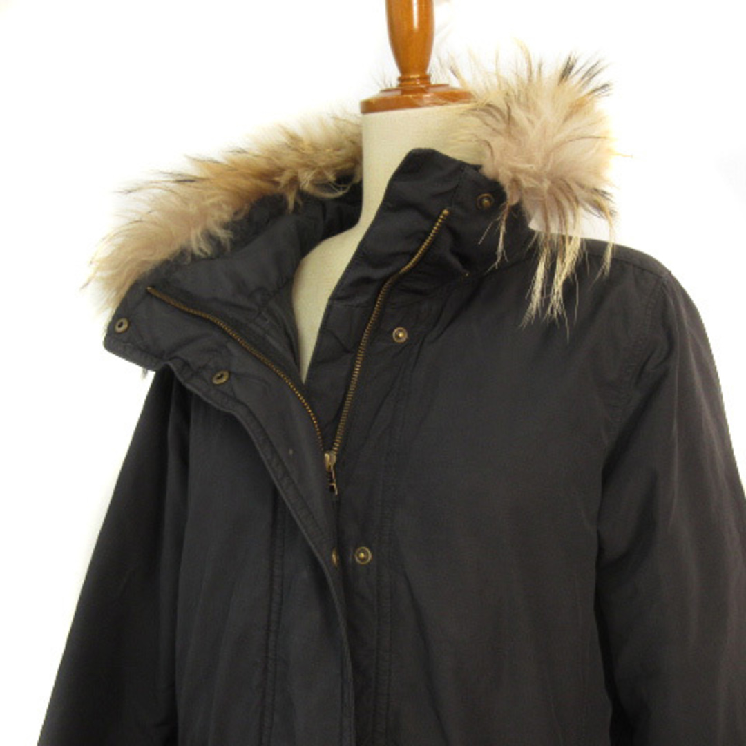 PLST(プラステ)のプラステ PLST コート ジャケット ダウン ラクーンファー 4 黒 ブラック レディースのジャケット/アウター(ダウンジャケット)の商品写真