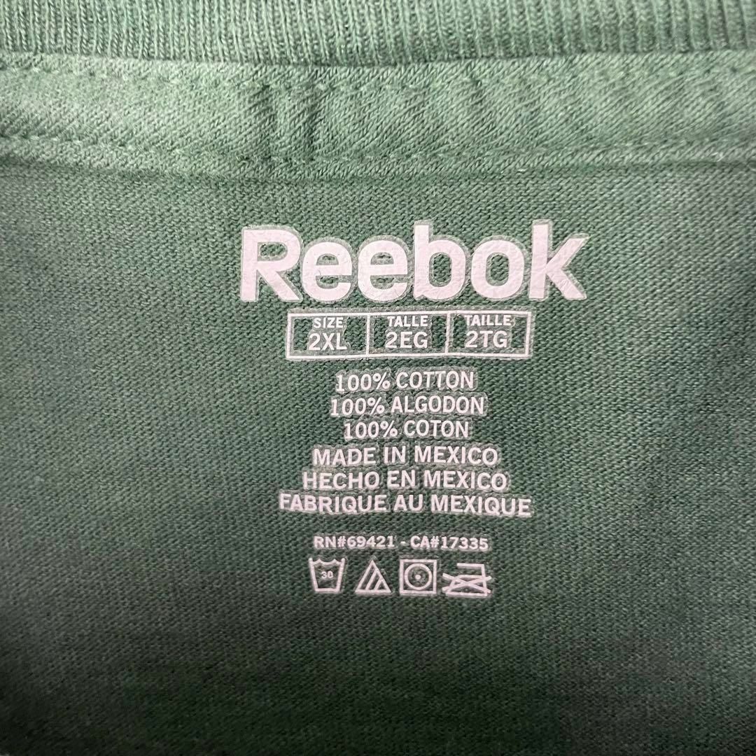 Reebok(リーボック)の美品 メキシコ製 チームロゴ Tシャツ 緑 オーバーサイズ Reebok 半袖 メンズのトップス(スウェット)の商品写真