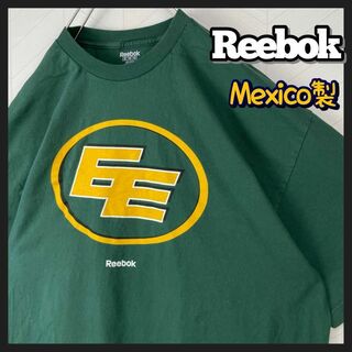 リーボック(Reebok)の美品 メキシコ製 チームロゴ Tシャツ 緑 オーバーサイズ Reebok 半袖(スウェット)