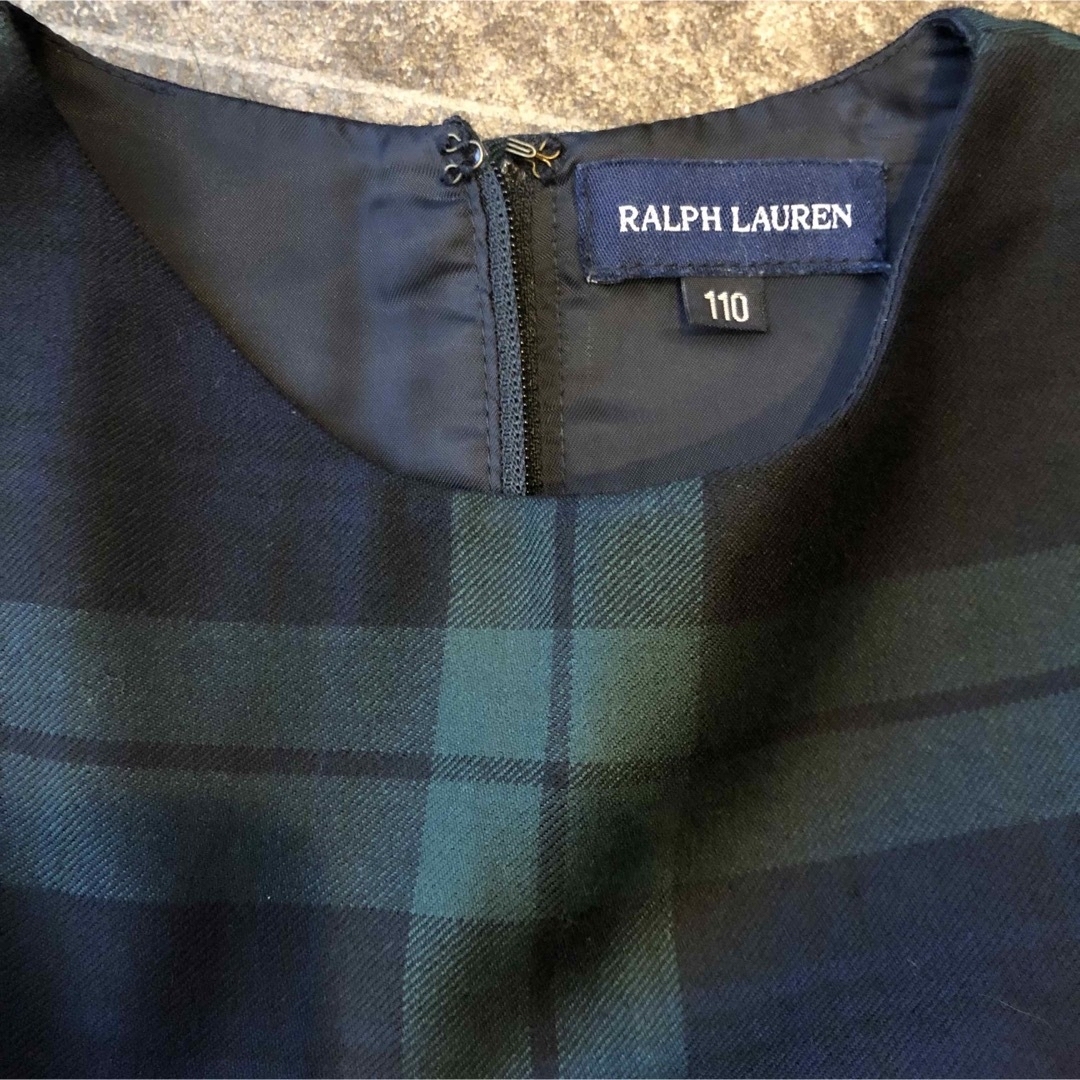 Ralph Lauren(ラルフローレン)のRALPH LAUREN チェック 総柄 プリーツ フレア ワンピース キッズ/ベビー/マタニティのキッズ服女の子用(90cm~)(ドレス/フォーマル)の商品写真