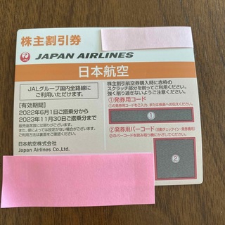 ジャル(ニホンコウクウ)(JAL(日本航空))の日本航空（JAL)の株主割引券１枚(その他)