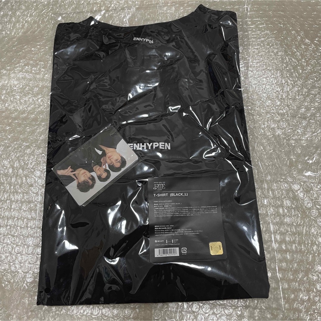 ENHYPEN FATE JAPAN Tシャツ ブラック Lサイズ トレカ 1