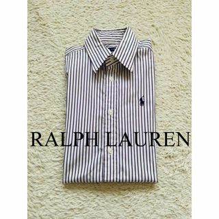 ポロラルフローレン(POLO RALPH LAUREN)の美品　ポロ　ラルフローレン　シャツ　トップス　ストライプ　紫　人気　完売(シャツ/ブラウス(半袖/袖なし))