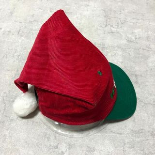 90s ヴィンテージ santa cap サンタキャップ 刺繍ロゴ クリスマス