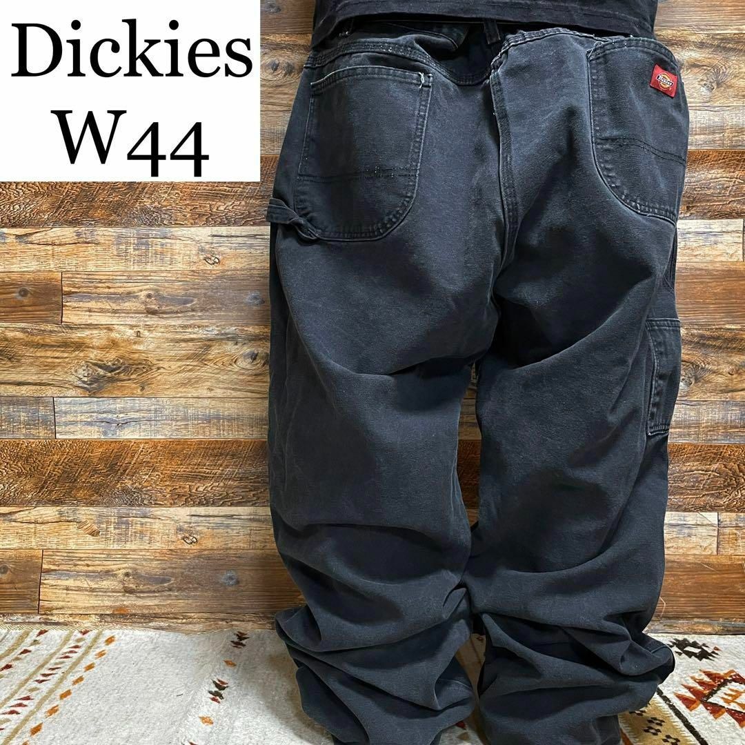 Dickies - ディッキーズダック生地ペインターパンツ黒ブラック極太
