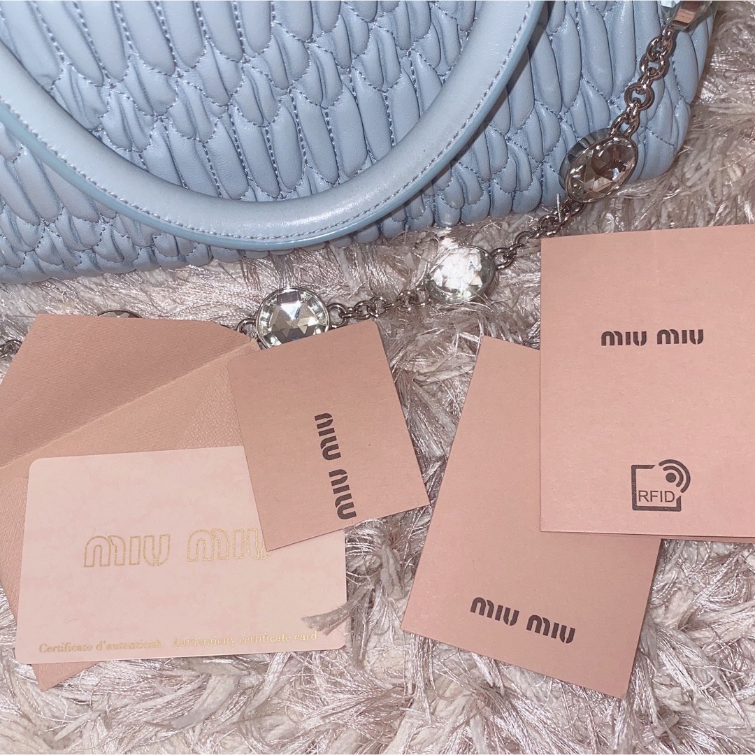 MIU MIU - ナッパクリスタル 水色の通販 by みぃ's shop|ミュウ MIU MIU - ナッパクリスタル 水色の通販 by みぃ's shop|ミュウ