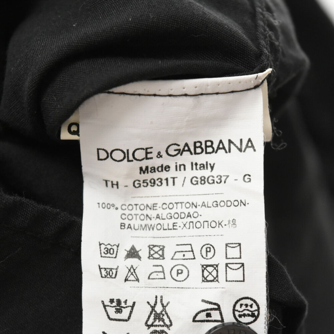 DOLCE&GABBANA(ドルチェアンドガッバーナ)のDOLCE & GABBANA ドルチェアンドガッバーナ ポケット付きボタンダウン長袖シャツ ブラック G5931T メンズのトップス(シャツ)の商品写真