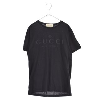 グッチ(Gucci)のGUCCI グッチ フロントロゴプリント半袖Tシャツ ブラック(Tシャツ/カットソー(半袖/袖なし))