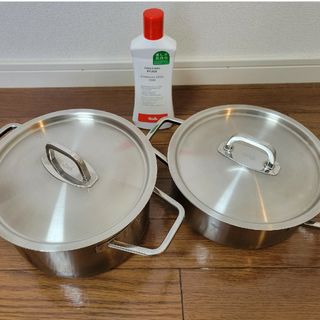 フィスラー(Fissler)のFissler ストラクチュラ 20cm 浅鍋 深鍋 セット クリーナー付き(鍋/フライパン)