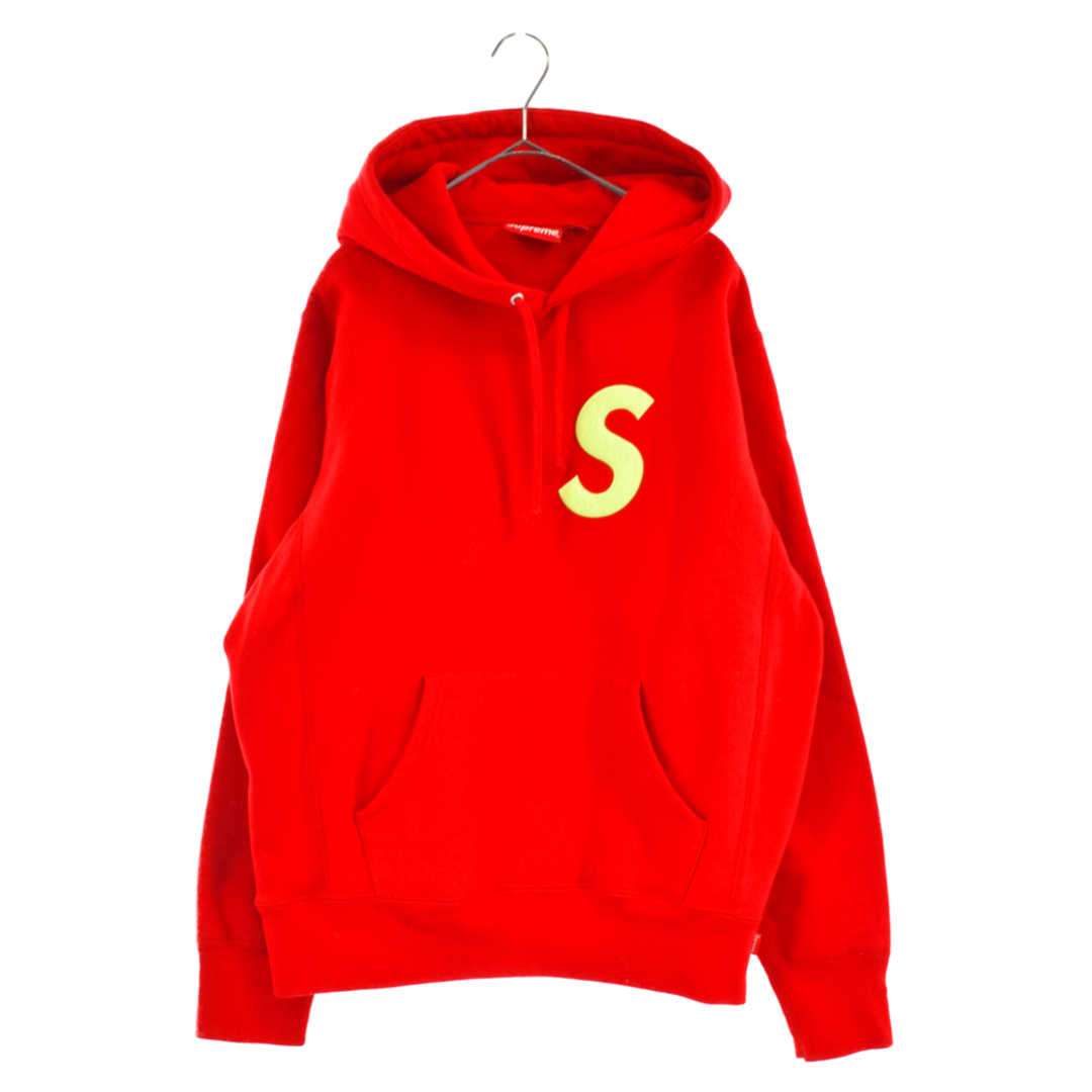 SUPREME シュプリーム 19AW S LOGO Hooded Sweatshirt ロゴ刺繍 プルオーバーパーカー レッド