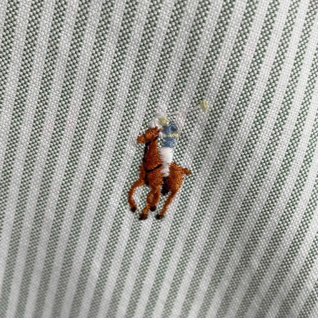 POLO RALPH LAUREN(ポロラルフローレン)の【当時物】ポロラルフローレン  ビッグサイズ　ポニー刺繍　BD　ストライプシャツ メンズのトップス(シャツ)の商品写真