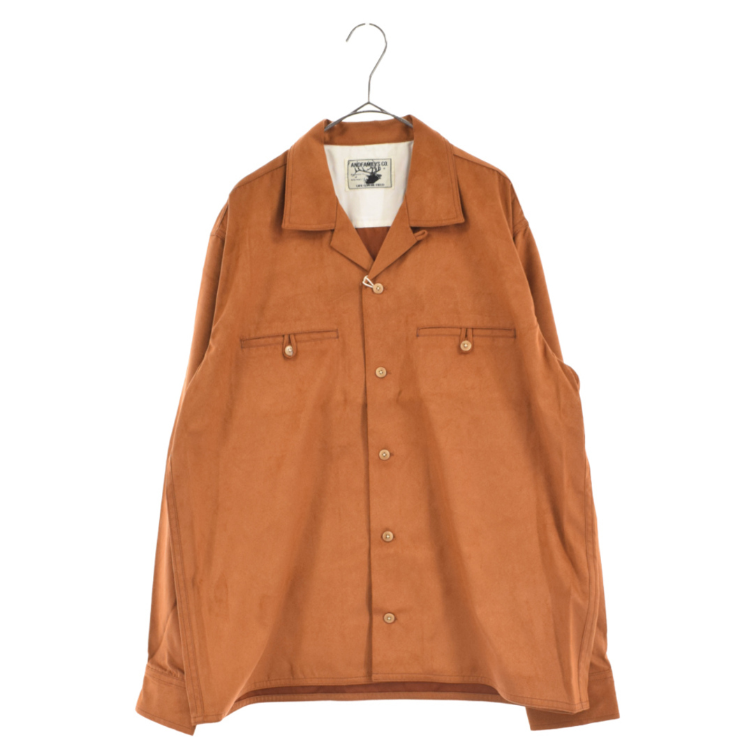 ANDFAMILYS アンドファミリー E-SUEDE SHIRTS オープンカラー エコ