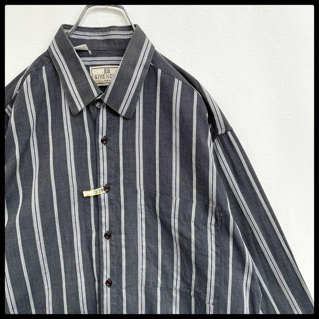 ひなの古着屋☪️☪️GIVENCHY　ジバンシー　ヴィンテージ　マルチカラー ストライプ　長袖シャツ