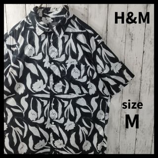 エイチアンドエム(H&M)の【H&M】花柄アロハシャツ　半袖　アート　フラワー　総柄　サーフィン　夏　海(シャツ)