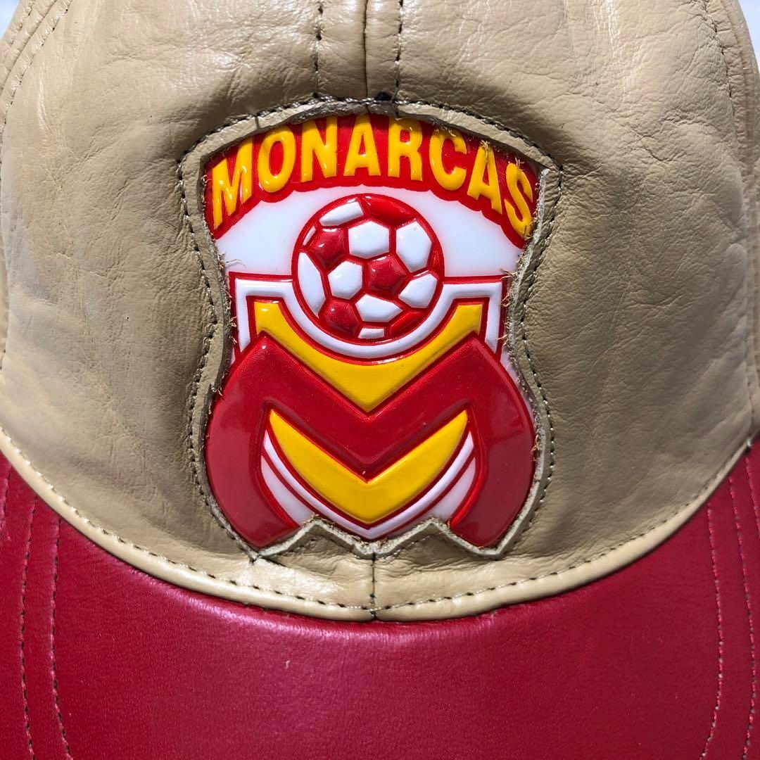 70s ヴィンテージ 本革 レザーキャップ monarcas 6パネルバイカラー