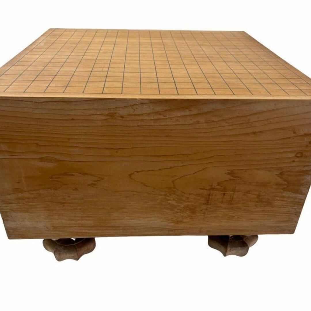 【極厚】碁盤　天然木　脚付き　約八寸 囲碁盤