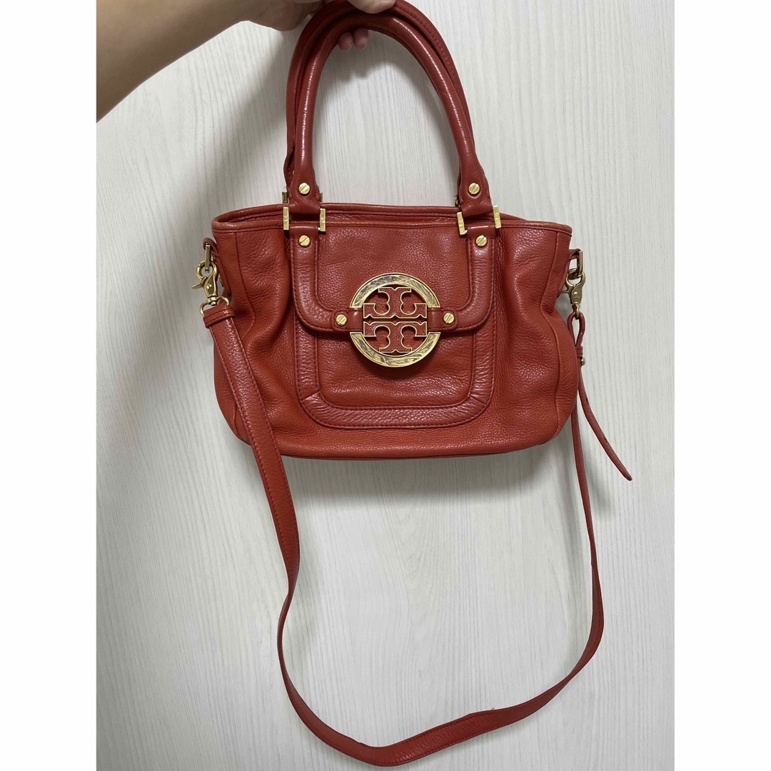 TORY BURCH トリーバーチショルダーバッグ　レザー　RED ハンドバッグ